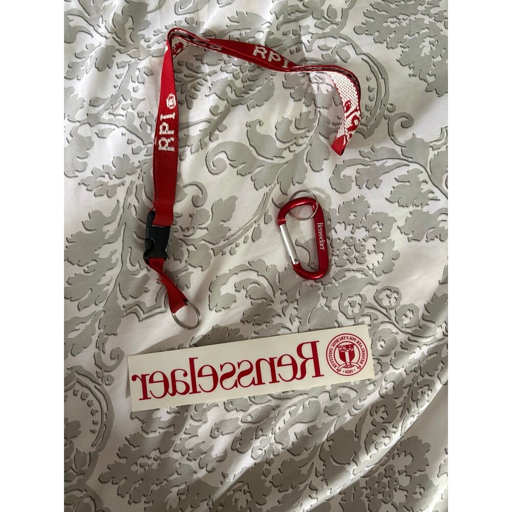 Rensselaer RPI Bundle Lanyard Carabiner and Car Decal